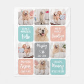 Aangepaste foto van Pet Dog Memorial Chic Pastel C Fleece Deken (Voorkant)