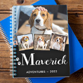 Aangepaste foto van Pet Puppy Dog Monogram Naam 5  Planner