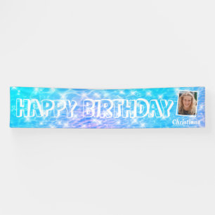 Aangepaste foto van poolpartij van Birthday Pool w Spandoek