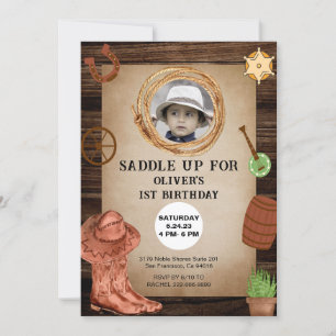 Aangepaste foto van Rodeo Birthday Kaart