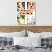 Aangepaste foto van schattige hond en moeder canvas afdruk (Insitu (Slaapkamer))