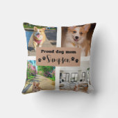 Aangepaste foto van schattige hond en moeder kussen (Achterkant)