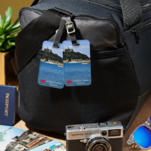 Aangepaste foto van Sint Michaels Mount Cornwall Bagagelabel