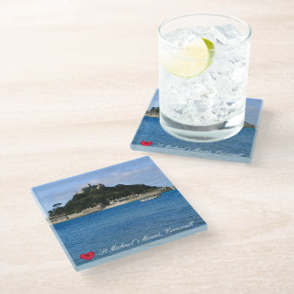 Aangepaste foto van Sint Michaels Mount Cornwall Glazen Onderzetter