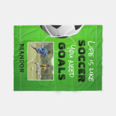 Aangepaste foto van Soccer Inspirerend Quote Fleece Deken (Voorkant (Horizontaal))