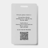 Aangepaste foto Vastgoednaam Badge (Achterkant)