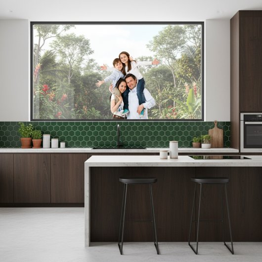 Aangepaste foto-vensterweergave raamsticker