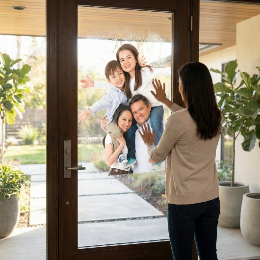 Aangepaste foto-vensterweergave raamsticker