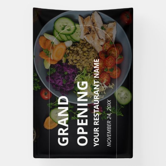 Aangepaste foto Verbold Restaurant Grote Openingsb Spandoek (Verticaal)