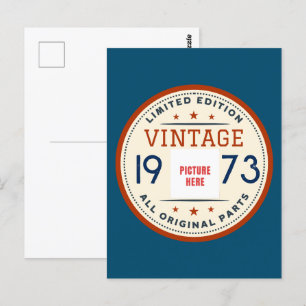 AANGEPASTE FOTO VERJAARDAG JAAR BEPERKTE EDITIE BRIEFKAART