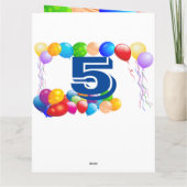 Aangepaste foto Verjaardag Kaart voor 5 jaar oude  (Achterkant)