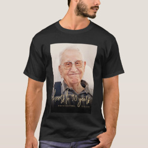 Aangepaste foto verjaardagsfeest 90ste verjaardag t-shirt