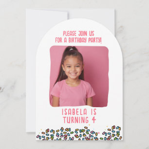 Aangepaste foto Verjaardagsfeest Sprinkles Kinder Kaart