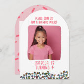 Aangepaste foto Verjaardagsfeest Sprinkles Kinder Kaart (Voorkant / Achterkant)