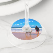 Aangepaste foto Verjaardagsglas Labels uw eigen on (Dichtbij)