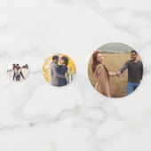 Aangepaste foto-verlovingsfeest-confettidecoratie confetti (Achterkanten)