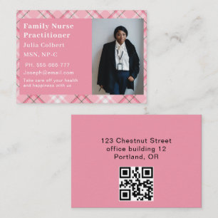 Aangepaste foto verpleegkundig specialist QR-code Visitekaartje