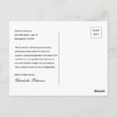 Aangepaste foto verpleegster afstudeerdankjewel briefkaart (Achterkant)