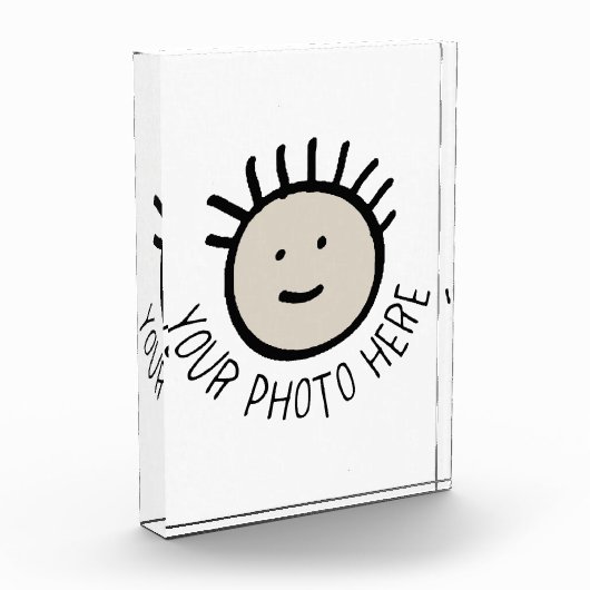 Aangepaste foto VERTICALE FOTOBLOK Lege sjabloon (Links)