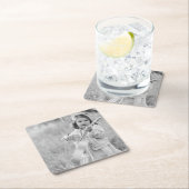 Aangepaste foto vierkante kartonnen onderzetter (Insitu)