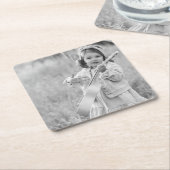 Aangepaste foto vierkante kartonnen onderzetter (Schuin)