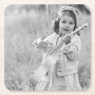 Aangepaste foto vierkante kartonnen onderzetter