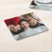 Aangepaste foto vierkante kartonnen onderzetter (Schuin)
