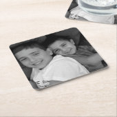 Aangepaste foto vierkante kartonnen onderzetter (Schuin)