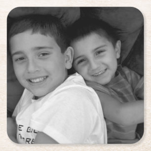 Aangepaste foto vierkante kartonnen onderzetter