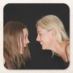 Aangepaste foto vierkante kartonnen onderzetter