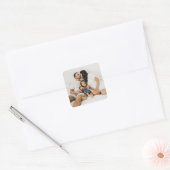 Aangepaste foto vierkante sticker (Envelop)
