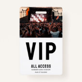 Aangepaste foto VIP All Access Pass Concert Badge (Achterkant)