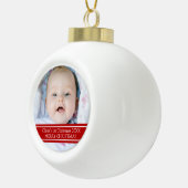 Aangepaste foto voor baby's eerste kerstversiering keramische bal ornament (Rechts)