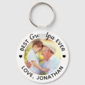 Aangepaste foto voor beste opa op maat sleutelhanger (Achterkant)