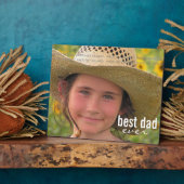 Aangepaste foto voor beste vader ooit fotoplaat (Zijkant)