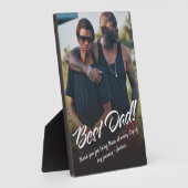 Aangepaste foto voor beste vader Typografie Fotoplaat (Zijkant)