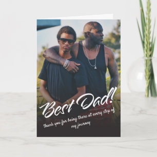 Aangepaste foto voor beste vader Typografie Kaart