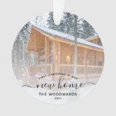 Aangepaste foto voor eerste kerstmis Nieuw Home Bl Ornament (voorkant)
