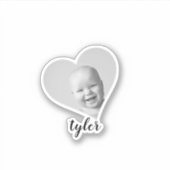 Aangepaste foto voor hart sticker (Voorkant)