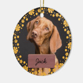 Aangepaste foto voor kerstfeestdagen keramisch ornament (Links)