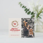 Aangepaste foto voor moderne kerstmis feestdagenkaart (Staand voorkant)