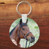 Aangepaste foto voor paarden sleutelhanger (Voorkant)