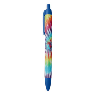 Aangepaste foto voor regenboogspiraal blauwe inkt pen