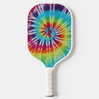 Aangepaste foto voor regenboogspiraal pickleball paddle