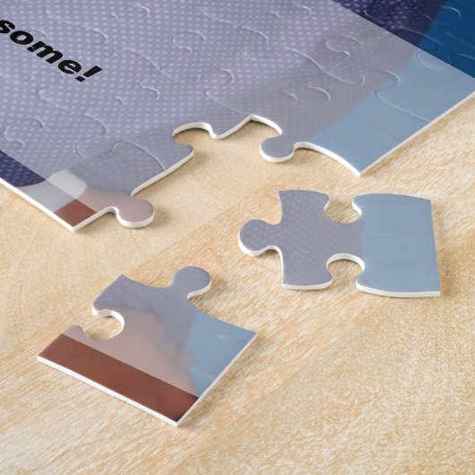 Aangepaste foto voor vaders legpuzzel (Zijkant)