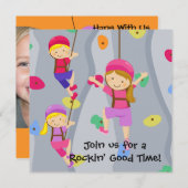 Aangepaste foto Wall Birthday Invitation Kaart (Voorkant / Achterkant)