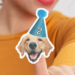 Aangepaste Foto Waterdichte Vinyl Hond Verjaardag Sticker