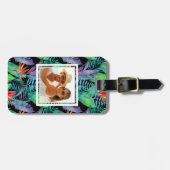 Aangepaste foto-Waterverf vogel van het paradijs Bagagelabel (Voorkant horizontaal)