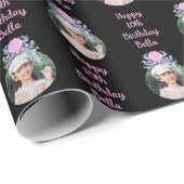 Aangepaste foto-Waterverf Zeemeermin kweekdag Cadeaupapier (Rol Hoek)