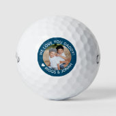 Aangepaste foto We houden van je papa Vaderdag Golfballen (Voorkant)